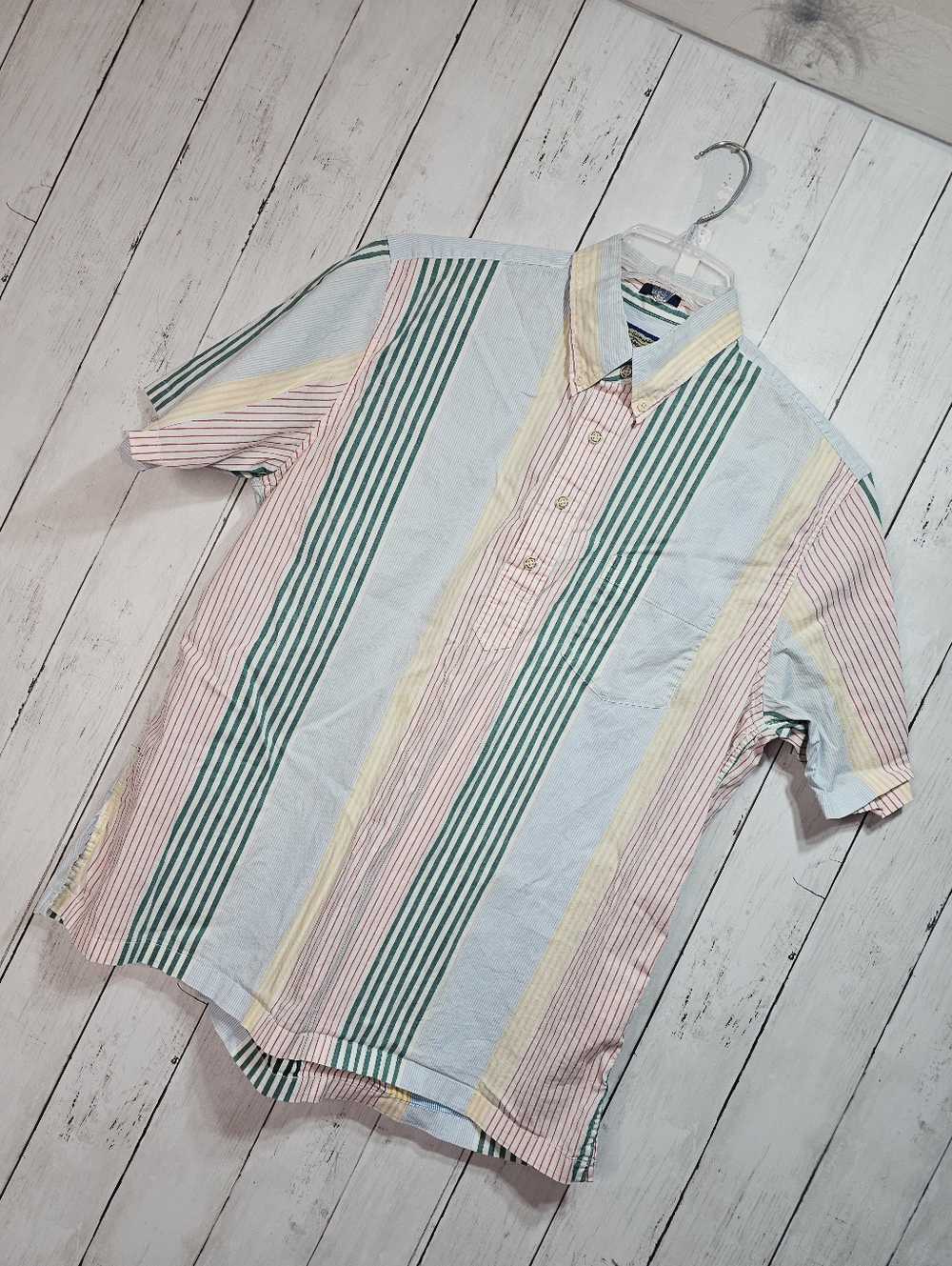 Reyn Spooner Phil Edwards Striped Cotton Popover Shirt Men's Size Medium. - Picture 2 of 11